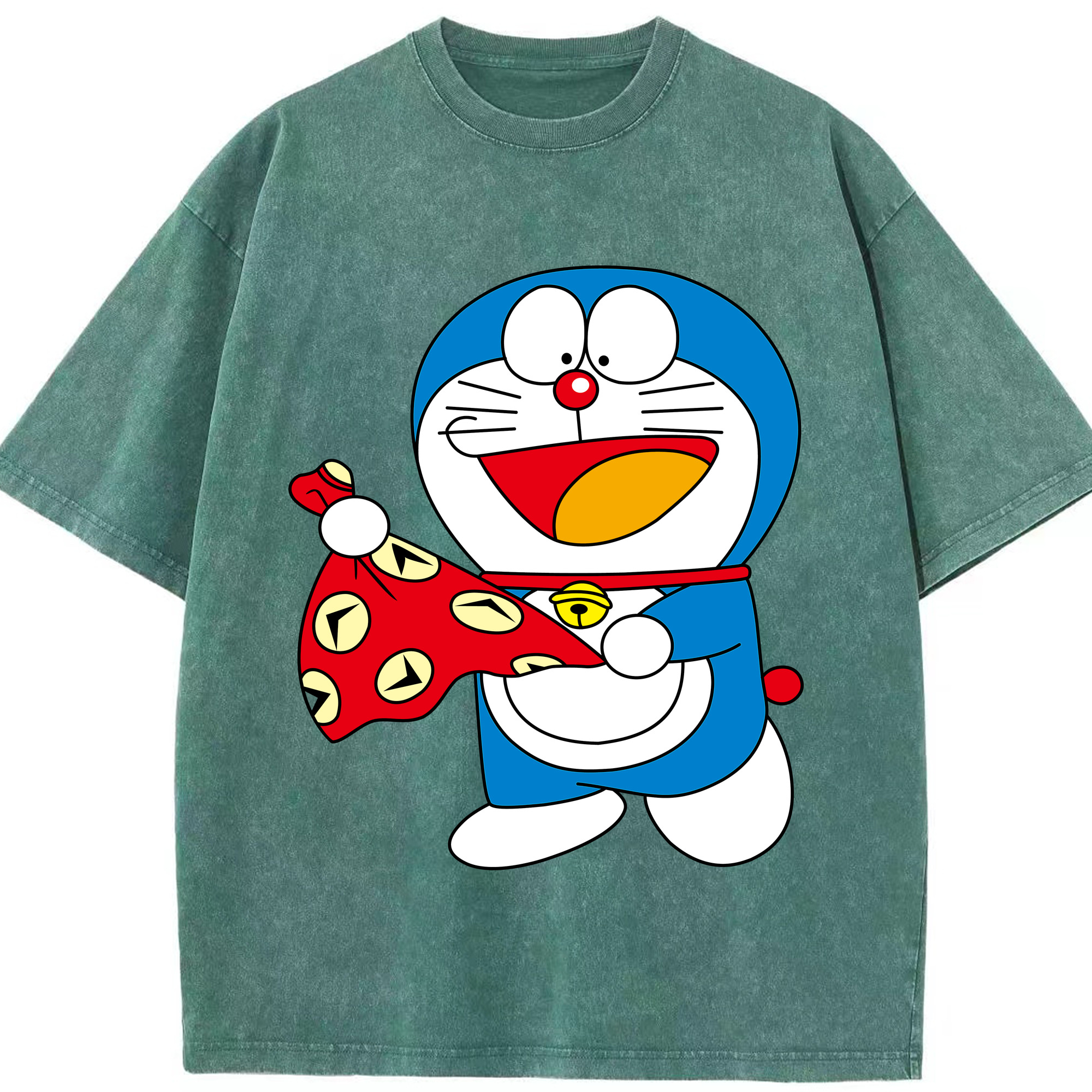 （画像用） ドラえもん Doraemon 綿100% ヴィンテージ風 半袖Tシャツ（フロントプリント）